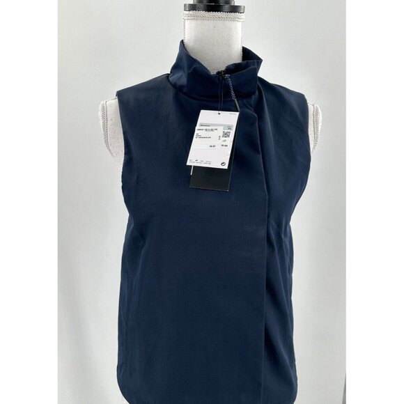 NWT Nike Women's Obsidian Black Repel Vest Zipper Snap Pockets Athleisure XS - Picture 1 of 9